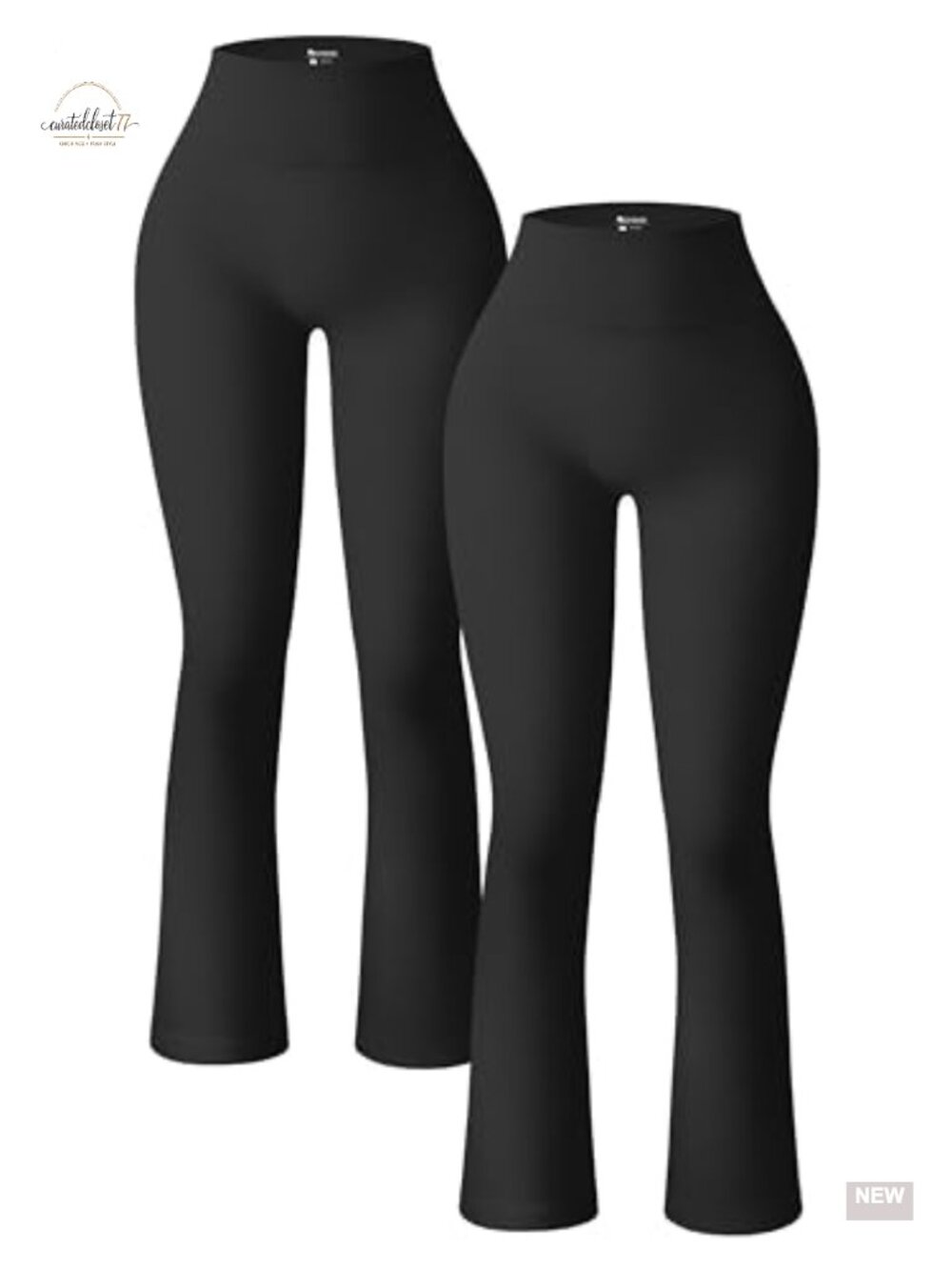 Ribbed Flare Leggings High Waisted Tummy Control Yoga Pants